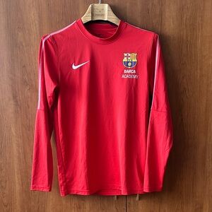 Nike Red Barça Academy Long Sleeve Training Top